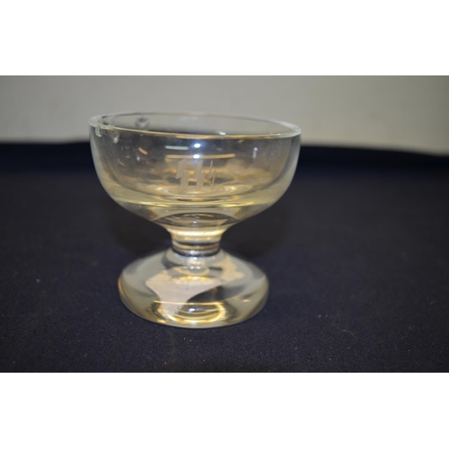 302 - Glass bonbon dish with SS insignia and lightening strike