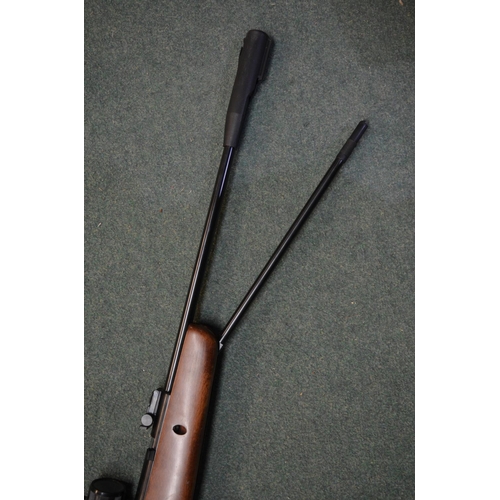 337A - Gamo CFX Royal .22 cal air rifle, under lever action, Haywire scope and moderator, with fleece lined... 