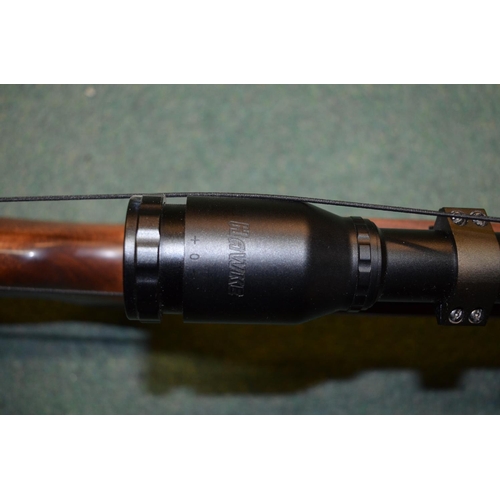 337A - Gamo CFX Royal .22 cal air rifle, under lever action, Haywire scope and moderator, with fleece lined... 