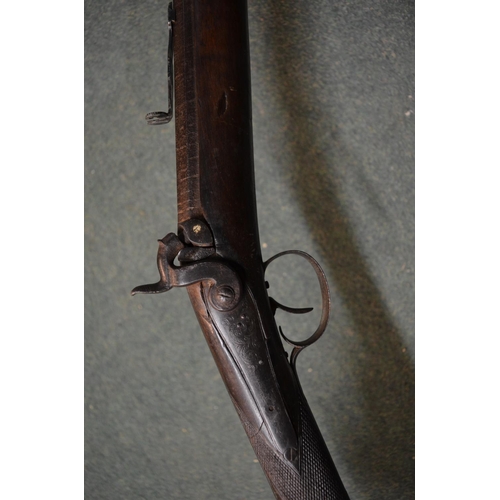 348 - Single barrel percussion cap Dean muzzle loading hunting rifle, octagonal barrel, barrel L30