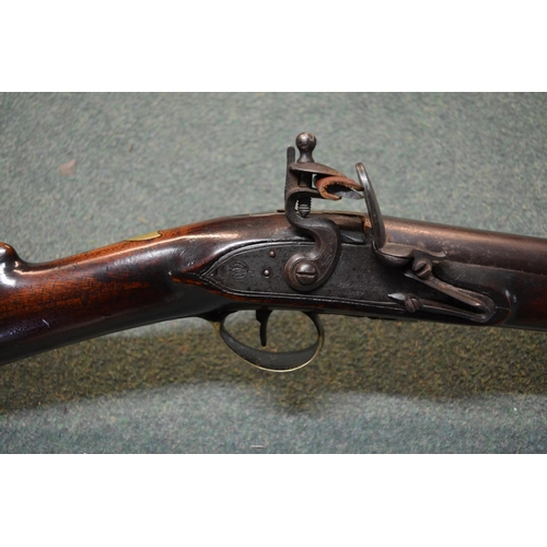 349 - Flintlock fowling piece by A N Jones Co, barrel L32