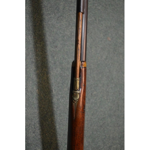 349 - Flintlock fowling piece by A N Jones Co, barrel L32