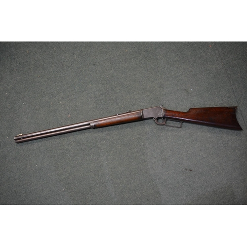 356 - Marlin lever action repeating rifle by Marlin Firearms Company of Newhaven, March 1892 with octagona... 