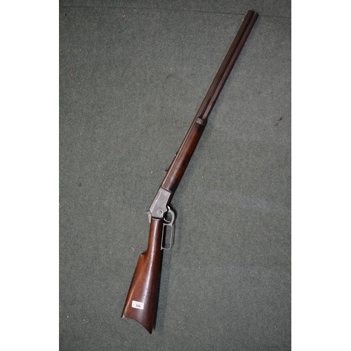 356 - Marlin lever action repeating rifle by Marlin Firearms Company of Newhaven, March 1892 with octagona... 