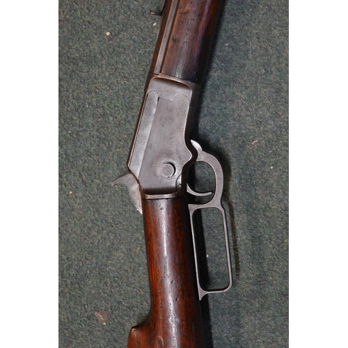 356 - Marlin lever action repeating rifle by Marlin Firearms Company of Newhaven, March 1892 with octagona... 