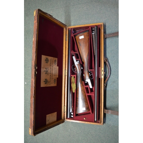 364 - Set of cased Webley & Scott side by side twelve bore shotguns. SN 123800 side by side ejector shotgu... 