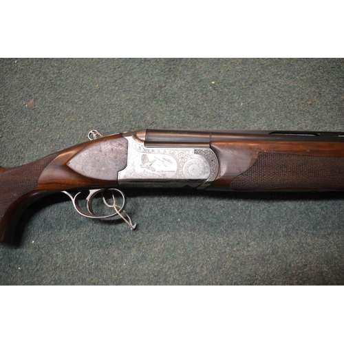 368 - Lanber 12B over under ejector shotgun, barrel L27.5