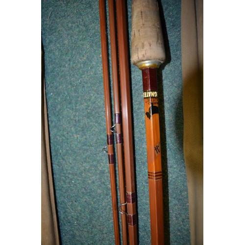 159 - Three fishing rods, 8ft6