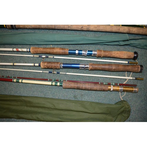 158 - One two piece GRP unbranded fly rod, L97