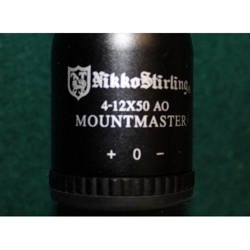 60 - Boxed as new Nikko Stirling 4-12x50ao Mountmaster, with mounts and lens covers