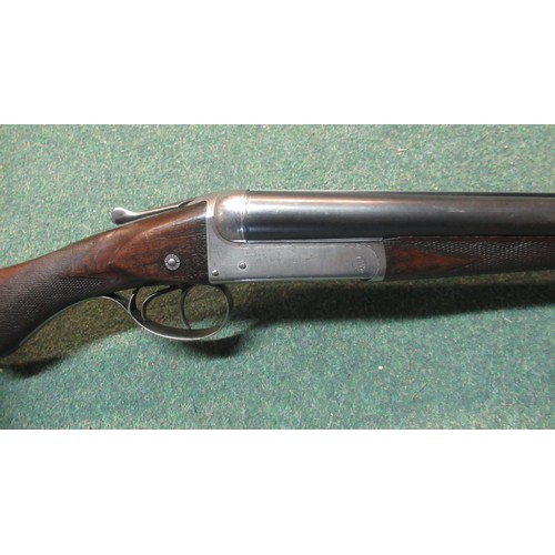 376 - W.W. Greener side by side 12B shotgun, serial no. 63914 (shotgun certificate required)