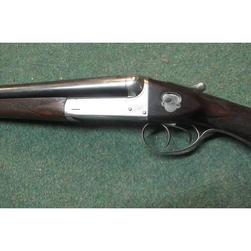 376 - W.W. Greener side by side 12B shotgun, serial no. 63914 (shotgun certificate required)