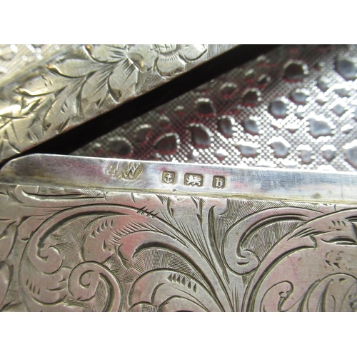 101 - Victorian/Edw.VII hallmarked Sterling silver, initialled bright cut cigarette case with hinged lid b... 