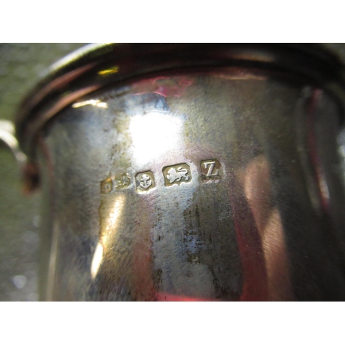 77 - Geo.V hallmarked Sterling silver christening beaker, makers mark worn, Birmingham, 1924, H9cm, 2.6ot... 