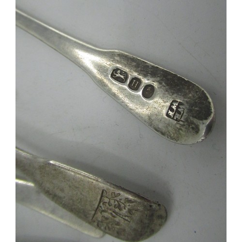 154 - Geo.V set of four hallmarked Sterling silver teaspoons engraved with 