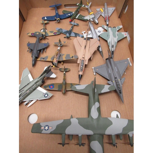 518 - Collection of die cast and kit built models of aircraft, various scales (2 boxes)