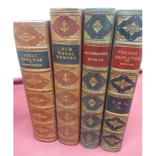 1378 - Collection of late C19th and early C20th leather bound school prize books from Pocklington School co... 