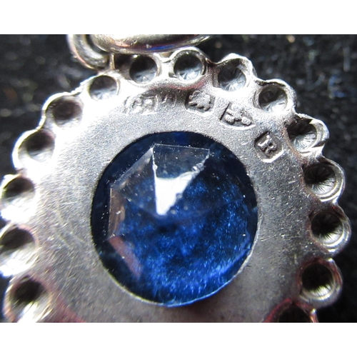 11 - Charles Horner circular glass lady bird pendant in decorative hallmarked Sterling silver mount D1.5c... 