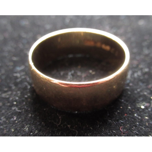 17 - C20th hallmarked 9ct yellow gold wedding band inscribed 1848, makers mark S&W, 375, London, 1976, si... 