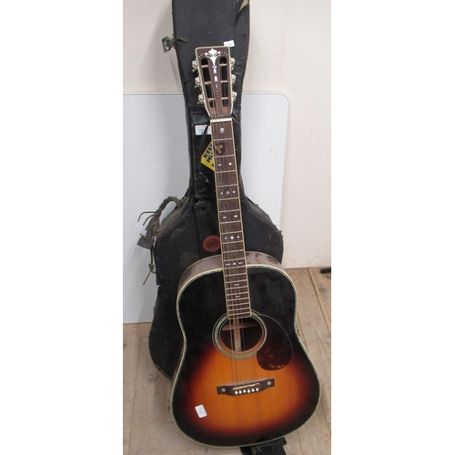 202 - Crafter TR-060/VLS-V Acoustic Southern Jumbo style guitar with hard case