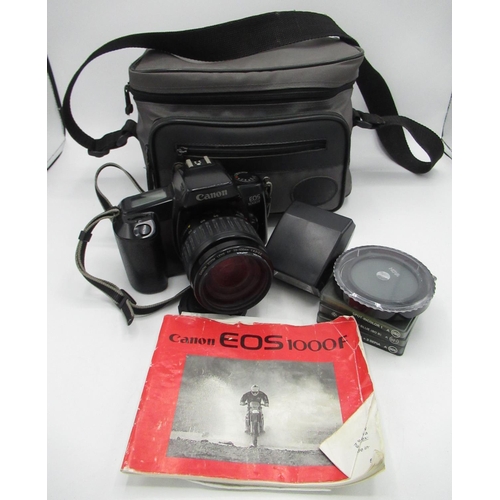 117 - Canon EOS 1000F 35mm SLR camera, with Canon 35 105 zoom lens, with selection of filters and Photocar... 