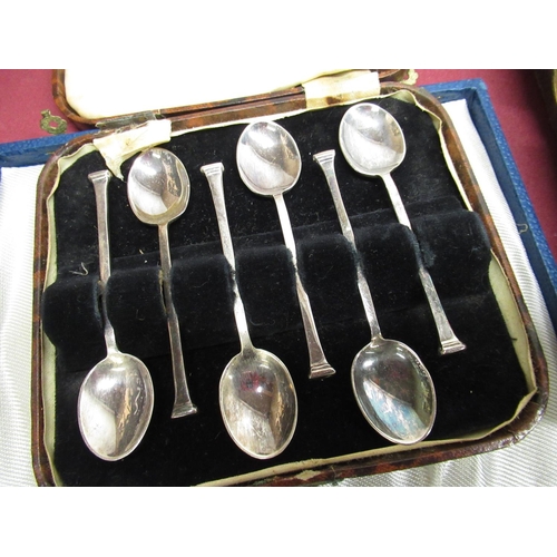 119 - Selection of various EPNS silver plated cutlery, including cased sets of dessert forks, dessert spoo... 