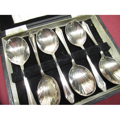 119 - Selection of various EPNS silver plated cutlery, including cased sets of dessert forks, dessert spoo... 