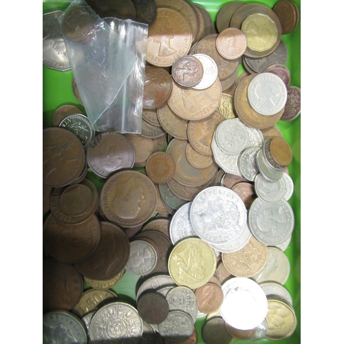 311 - Collection of various UK and foreign coinage in green cash box