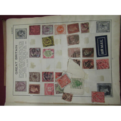 135 - Collection of all world stamps (two albums), mostly used, including GB, 1d red and blue, etc, some p... 