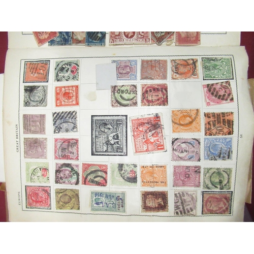 135 - Collection of all world stamps (two albums), mostly used, including GB, 1d red and blue, etc, some p... 