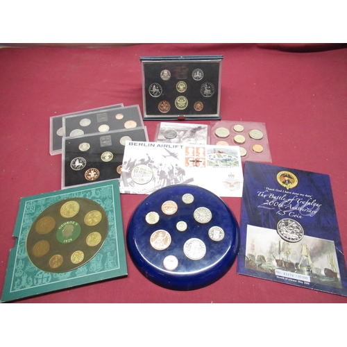 232 - Eight Royal Mint Queen Elizabeth II yearly specimen proof coin sets, years 1970, 1971, 1977, 1982, 1... 