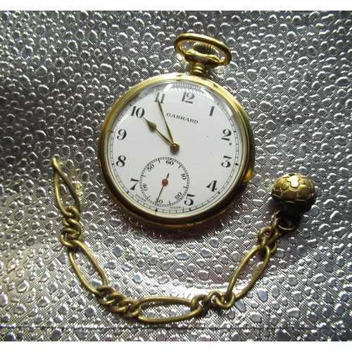 37 - Garrard gold filled pocket watch, case back with inscription BR North Eastern Region H Bastow 45 yea... 