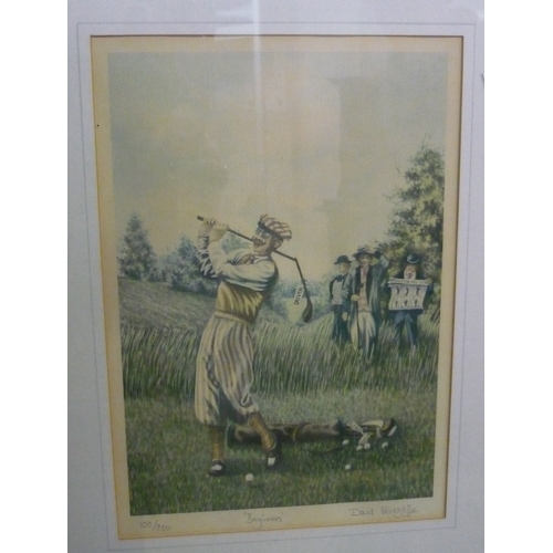 556 - David Hinchliffe (C20th): Beginners' Ltd.ed golfing print No. 100/850, signed in pencil,  59cm x 46c... 