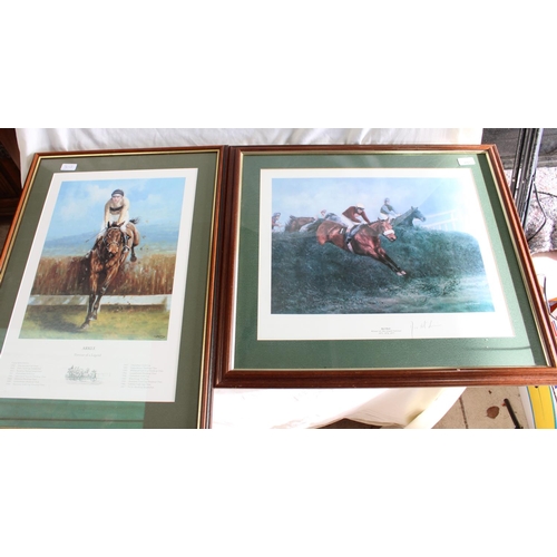 571 - David French signed limited edition framed and glazed print of Red Rum (35cm x 43cm) together with a... 