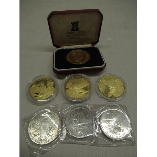 505 - Three 2002 Elizabeth II East Caribbean States gold plated commemorative two dollar coins, Duke of We... 