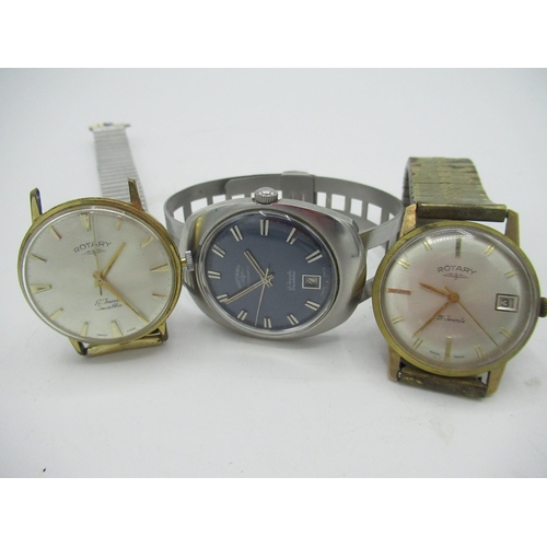 507 - Late 1960s/early 1970s Rotary automatic wristwatch with date, stainless steel case on stainless stee... 