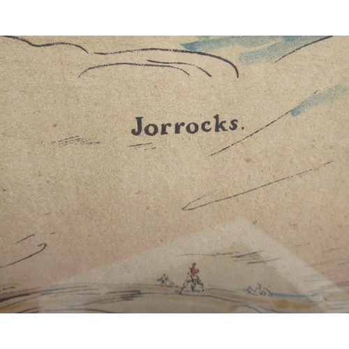 473 - William Nicholson (C19th) Jorrocks colour print (A/F) and two monochrome photographs, farming scenes... 