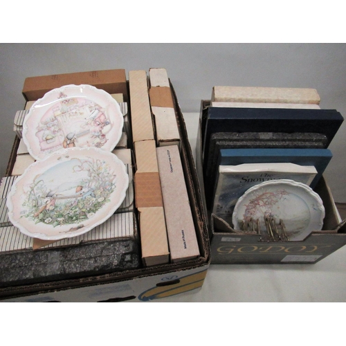 598 - Large collection of collectors plates, including a set of four Royal Doulton Wind in the Willows col... 