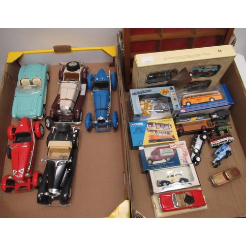 600 - Collection of various scale die cast models incl. Barago, Corgi, Lledo etc in 2 boxes