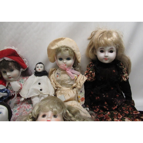 307 - Selection of modern porcelain articulated dolls