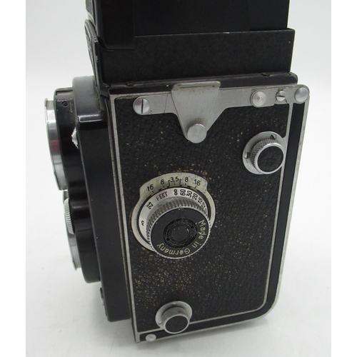 1109 - Rolleiflex Automat twin lens reflex camera, with Xener 75mm F3.5 lens (no case or strap)