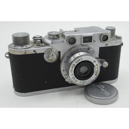 1106 - Leica IIIC with Leitz Elmar 35mm F3.5 lens (lens aperture stuck)