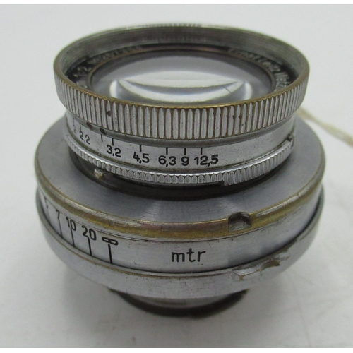 1082 - Leitz Wetzlar 5cm F2 Leica screw fit lens