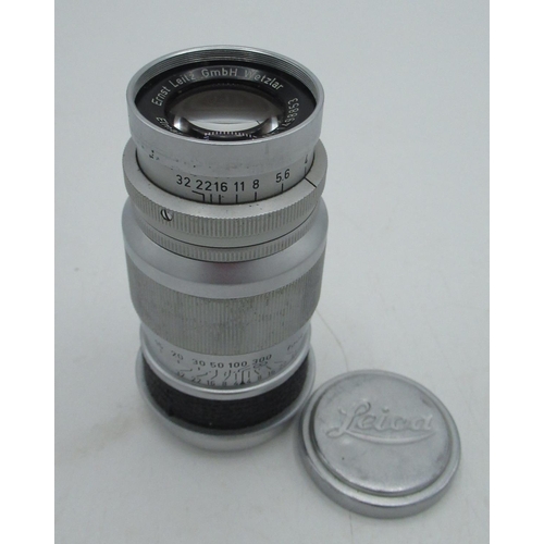 1084 - Leitz Elmar 9cm F4 screw fit lens (oil in elements)