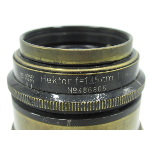 1093 - Leitz Hektor 135mm F4.5 screw lens in brass finish