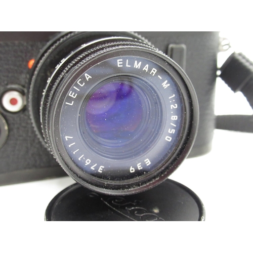 1077 - Leica M6 in black finish with Leica Elmar 50mm F2.8 collapsible lens, camera serial no. 1704853
(wit... 