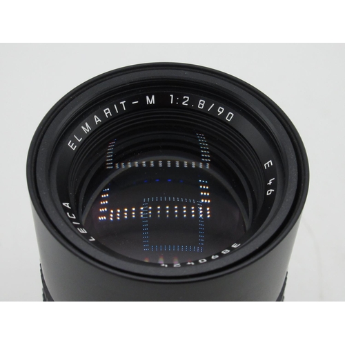 1110 - Leica Elmarit 90mm F2.8 M fit lens, in black finish with original outer box