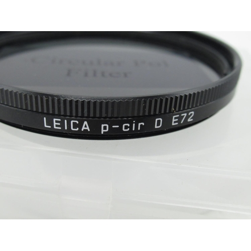 1113 - Selection of various Leica push on filters, screw in filters, lens caps, back caps, etc