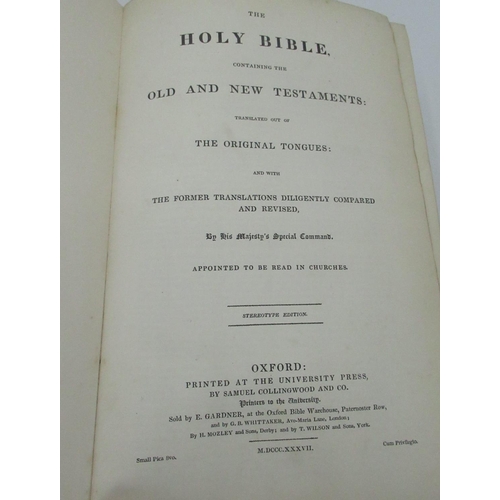 1389 - Holy Bible from the North Bedroom of Newby Hall, Ripon, given by Lady Mary Vyner in 1856 to her son ... 