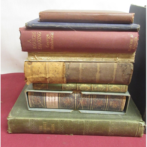 1390 - Collection of leather bound and vintage books including 